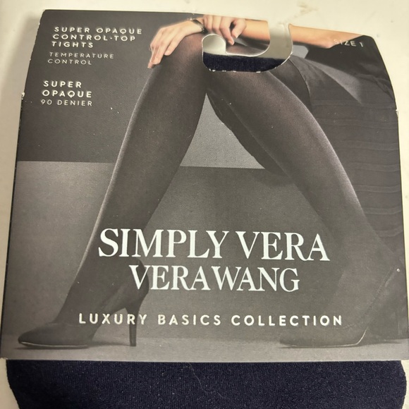 Simply vera vera Wang super opaque control top tights Luxury basics collection 1 - Picture 2 of 9